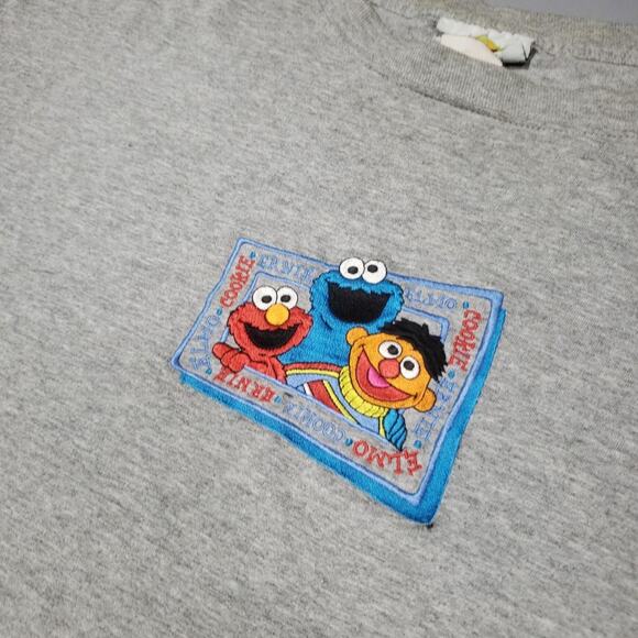Vintage Sesame Street Elmo Cookie Monster Ernie embroidered T Shirt Mens XL - Picture 5 of 7